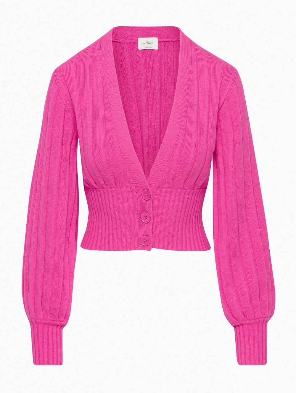 Aritzia Plunge Front Cardigan size L In Color Candy Drop